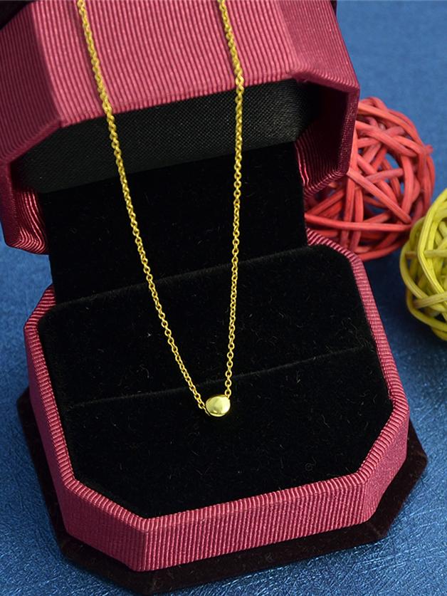 Shein Gold Hot Sale Short Geometric Pendant Necklace For Women