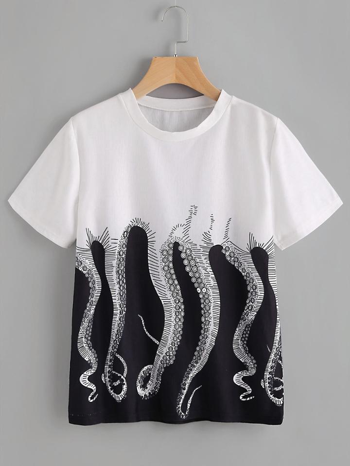 Shein Dinosaur Print Tee