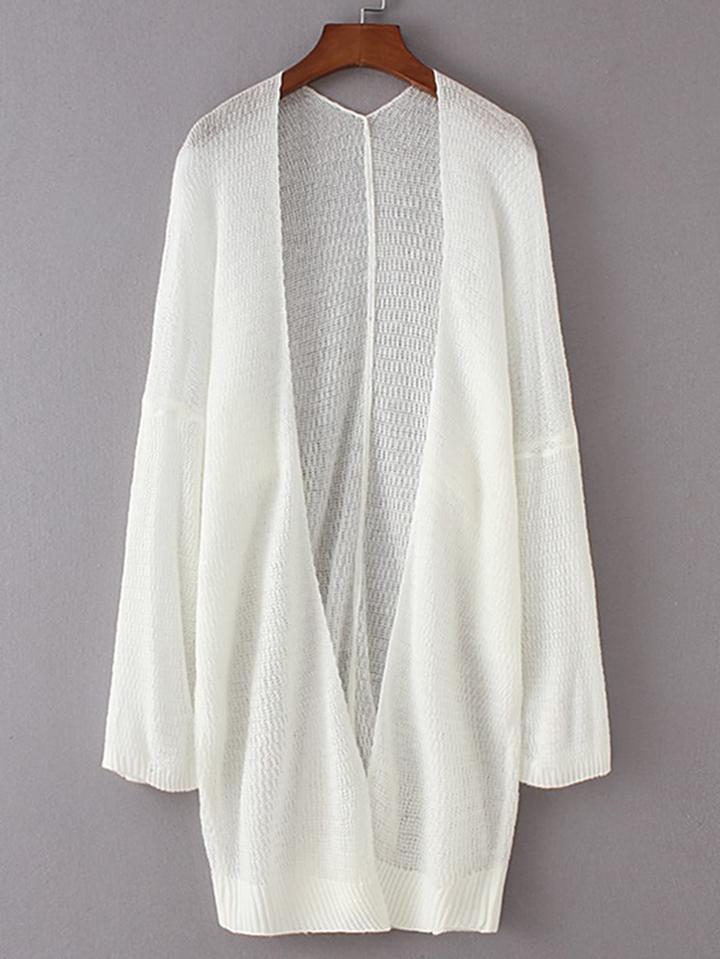 Shein Drop Shoulder Open Front Cardigan