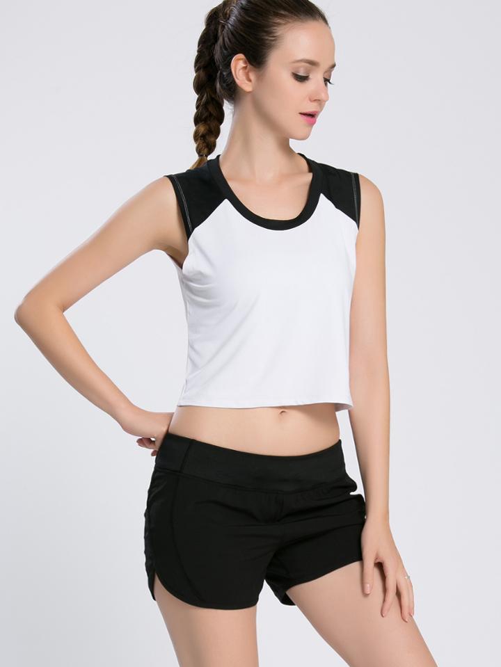 Shein Color Block Crop Tank Top