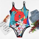 Shein Flower Print Cami Bodysuit