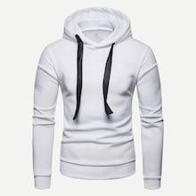 Shein Men Drawstring Solid Hoodie