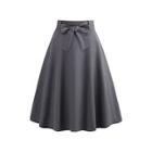 Shein 50s Belted Flare Skirt