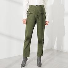 Shein Pocket Front Solid Pants