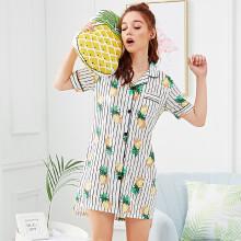 Shein Pineapple Print Striped Night Dress