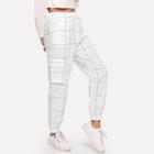 Shein Pocket Decoration Letter Print Pants