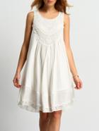 Shein White Crochet Babydoll Dress