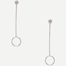 Shein Silver Minimalist Circle Drop Earrings