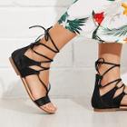 Shein Lace Up Strappy Sandals