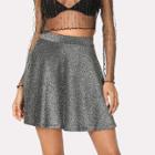 Shein Glitter Flared Skirt