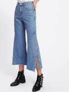 Shein Magnetic Button Side Wide Leg Jeans
