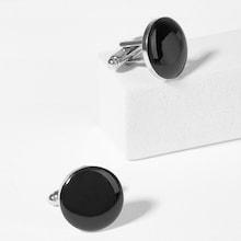 Shein Men Plain Round Cufflinks 1pair