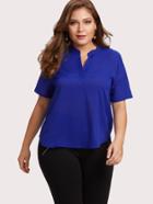Shein V Cut Neck Chiffon Top