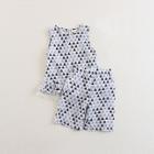 Shein Girls Geometric Print Colorblock Top With Shorts