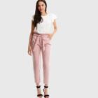 Shein Boxed Pleated Frilled Waist Cigarette Trousers