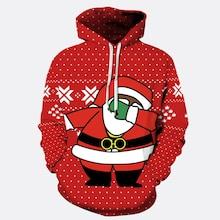 Shein Christmas Santa Claus Print Hoodie