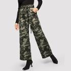 Shein Wide Leg Camo Print Pants