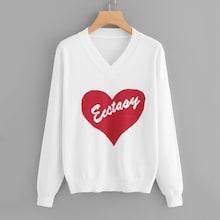 Shein Heart And Letter Jumper