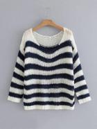 Shein Block Striped Chunky Sweater