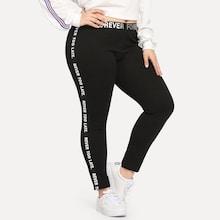 Shein Plus Tape Panel Skinny Leggings