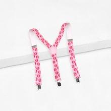 Shein Girls Lip Print Suspenders