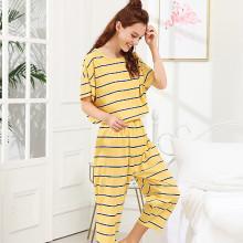 Shein Striped Top & Pants Pj Set