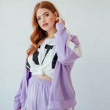 Shein Plus Two Tone Cut And Sew Jacket