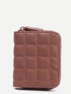 Shein Coffee Quilted Zip Closure Fold Over Wallet