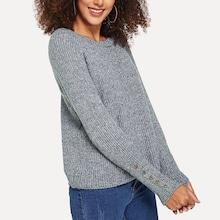 Shein Button Raglan Sleeve Jumper