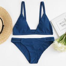 Shein Ruched Detail Bikini Set