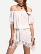 Shein Off The Shoulder Hollow Out Dress