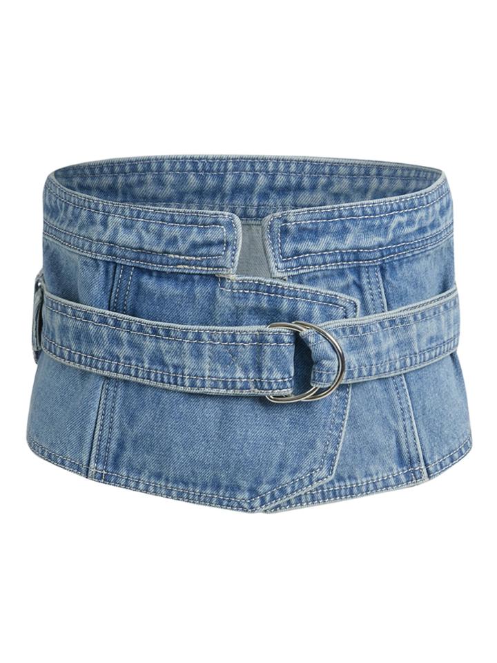 Shein Wrap Denim Wide Belt