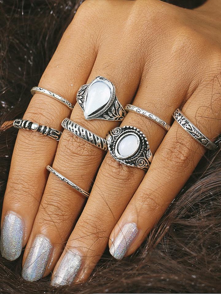 Shein Multi Shaped Ring Set 8pcs