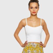 Shein Laddering Cut Back Crop Cami Top
