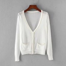Shein Contrast Trim Cardigan
