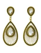 Shein White Rhinestone Women Drop Earrings