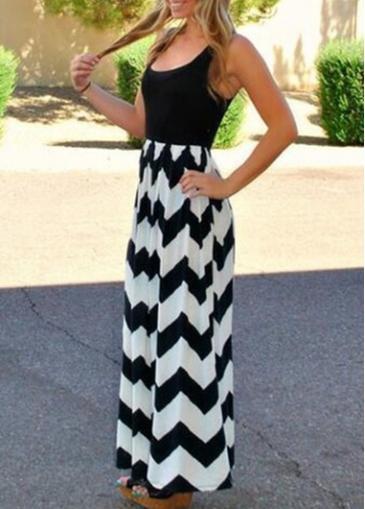 Rosewe Enchanting Empire Waist Round Neck Sleeveless Maxi Dress