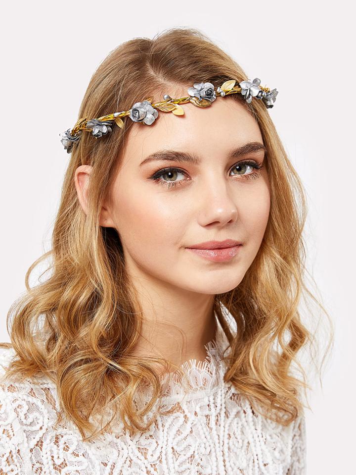 Shein Flower Decorated Hair Garland