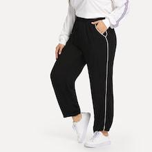 Shein Plus Slant Pocket Elastic Waist Pants