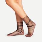 Shein Quilted Pattern Slouch Mesh Socks