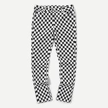 Shein Men Pocket Front Checked Pants