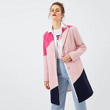 Shein Color Block Shawl Collar Coat