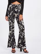 Shein Flower Print Flared Pants
