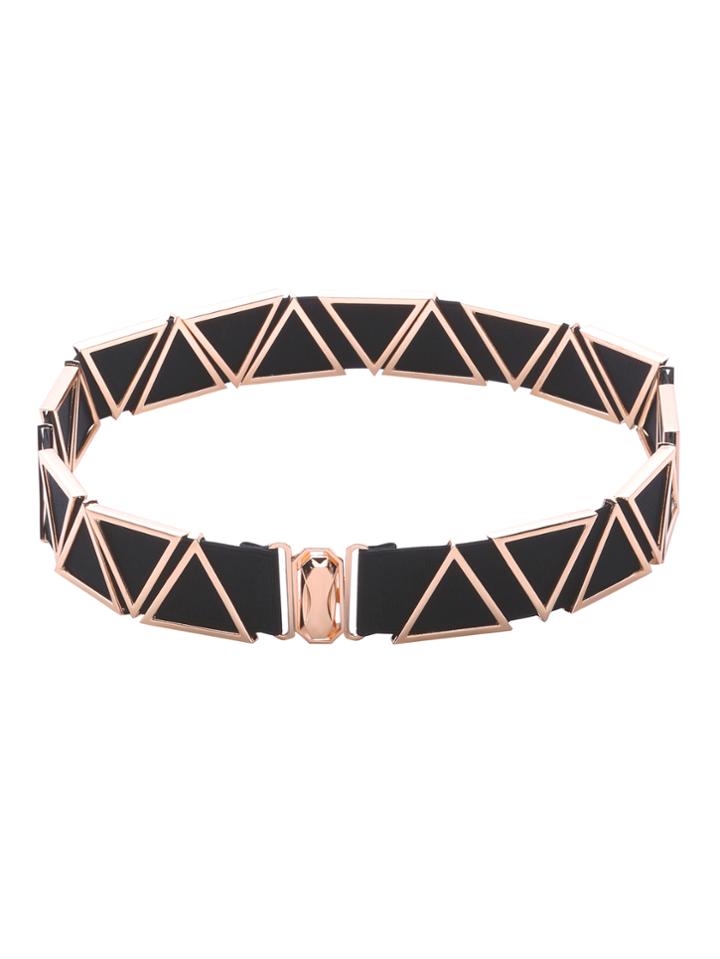 Shein Gold Metal Triangle Elastic Belt