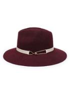 Shein Contrast  Band Straw Fedora Hat