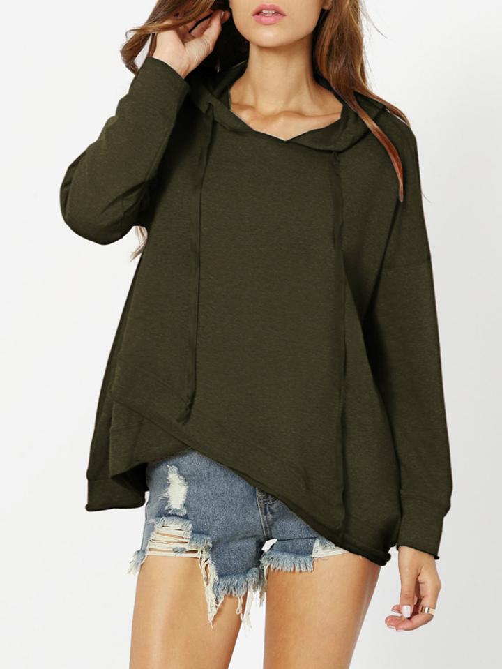 Shein Dropped Shoulder Overlap Hoodie