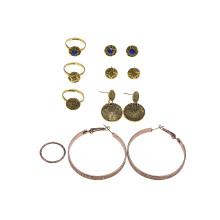 Shein Oversize Hoop Earrings 4pairs & Ring 4pcs