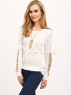 Shein White Long Sleeve Sequined T-shirt