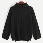 Shein High Neck High Low Sweater