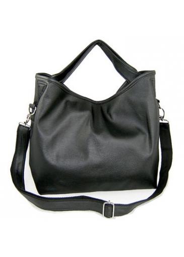 Rosewe Pu Zipper Closure Black Tote Bag